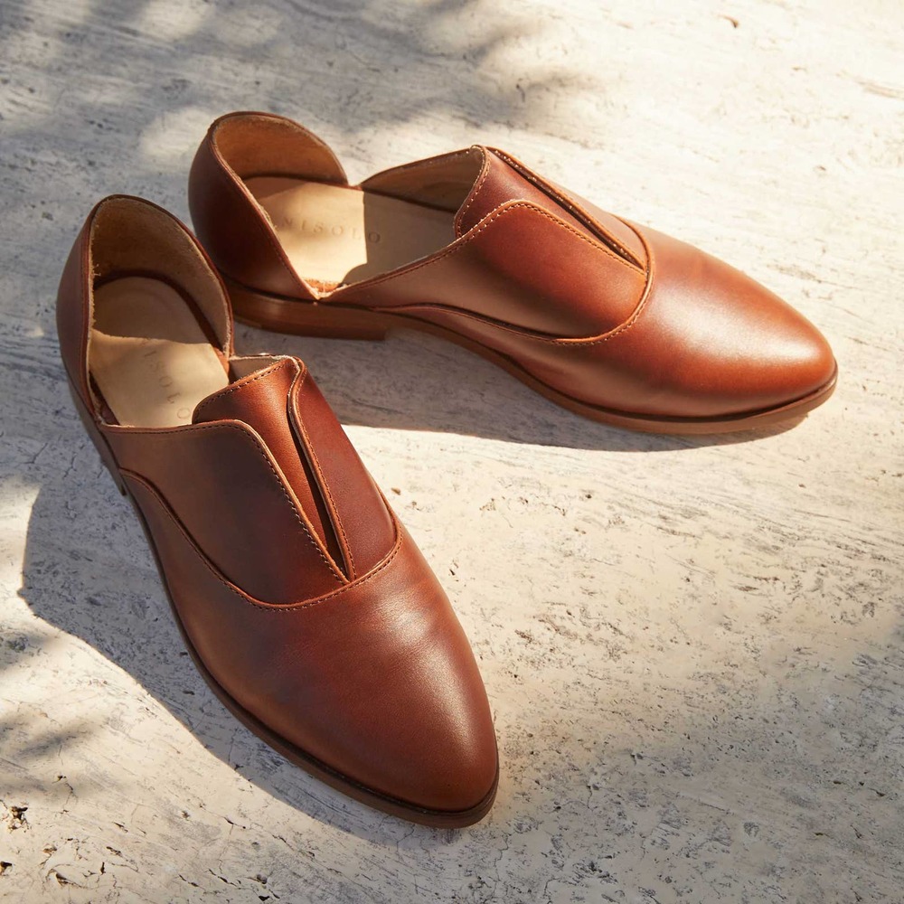 Nisolo Emma Watson d'Orsay Oxford Leather Shoes Women's Size 7, 1in Heel